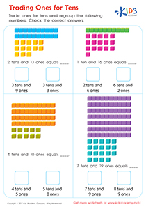 Trading Ones for Tens Worksheet: Free Printable PDF for Kids